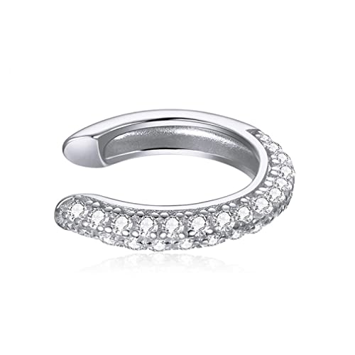 Boucles d'oreilles huggie scintillantes argent 925 oxyde de zirconium femme petits anneaux