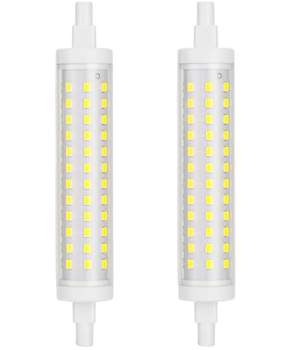 ZFQ R7s LED 118mm Leuchtmittel 9W, Kaltweiß 6000K Lampe LED R7S, entspricht 90 W Halogenlampe J118 R7s, 900 lm, AC 220 – 240 V, Abstrahlwinkel 360 °, nicht dimmbar, 2 Stück