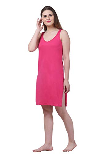 Image of Splash Cotton Rich Camisole Slip for Women| Long Kurti Slip /Suit Slip /Camisole Slip Knee Length - 139