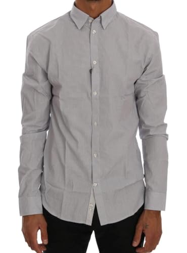 Chemise décontractée à carreaux Frankie Morello en coton bleu chic pour homme