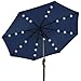 Best Choice Products 10ft Solar Powered LED Lighted Patio Umbrella w/Tilt Adjustment, Fade-Resistant Fabric, Wind Vent - Navy Blue