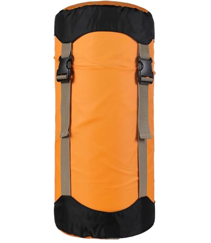 Compression Sack Borogo Compression Stuff Sack Water-Resistant & Ultralight Sleeping Bag Stuff Sack - Space Saving Gear for Camping Hiking Orang-S