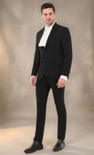 Image of SaintX Men's Black Formal Blazer for Advocates | Court Dress | Regular Fit | Fully Lined | Professional Legal Wear