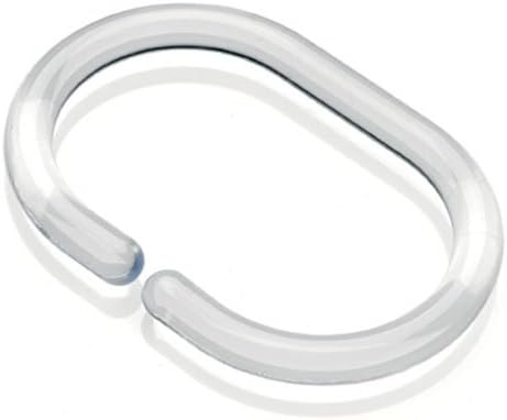 Croydex AK142141 Curtain Rings, Chrome, Suitable for shower rods up to 29mm in diameter