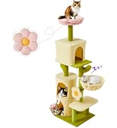 Erinnyees Flower Cats Tree Tower, 63" Multi-Level ScratchProof Playhouse