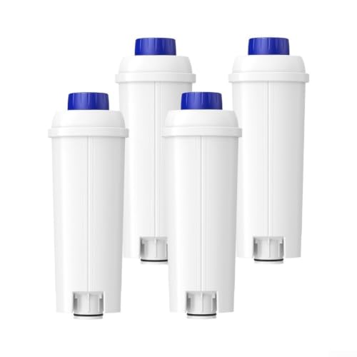 LVYXON DLSC002 Water Filter Compatible with for de'longhi Coffee Machines - Activated Carbon Replacement for ECAM for Esam for etam Magnifica Dinamica Eletta - Scale Reducer Purifier Cartridge(4 pcs)