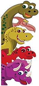 Dinosaurs Behind The Door Decals Dinosaur Wall Decals Peel & Stick Removable Stickers for Children Kids Bedroom Living Room Mural Wall Art