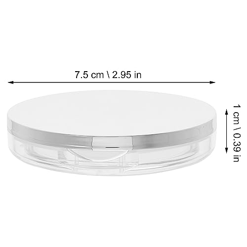 FRCOLOR 2pcs Powder Compact Container, Empty Makeup Loose Powder Case with Puff and Elasticated Net Sifter - Image 3