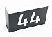Produktbild Thorwa® Design Edelstahl Hausnummer, Eckmontage, Hausnummernschild - RAL 7016, inkl. Montagematerial/Gr. S/Höhe 300mm / Breite 500mm / Lasche: 200mm / Farbe: anthrazit grau-schwarz