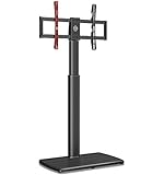 【HÖHENVERSTELLBAR UND SCHWENKBAR】6 Höhenstufen von 1216mm bis 1416mm durch 2 Arten der Höhenverstellung. Betrachtungswinkel um 30 Grad nach links oder rechts schwenkbar. Sie können den optischen Blickwinkel auswählen, um TV-Unterhaltung zu genießen.