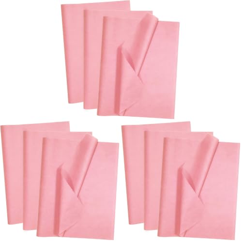 Image of 100 Sheets Pink Tissue Paper Artdly 14 x 20 Inches Pink Wrapping Paper Bulk for Weddings Birthday DIY Project Christmas (Pack of 3)