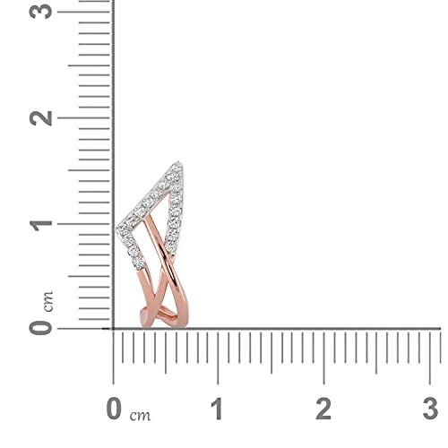 Malabar Gold & Diamonds 18Kt Rose Gold & Real Diamond Earrings for Women | 18 K (750) BIS Hallmark Gold & IGI Certified Diamond Earrings for Birthday, Anniversary &... - Image 5