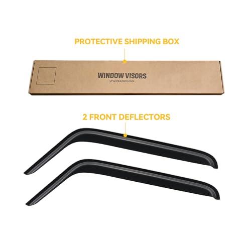 Image of Rain Guards Window Visor for 2007-2018 Jeep Wrangler JK 2-Door Out-Channel
