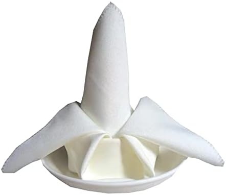 FANSU Cloth Napkins Pack of 4/6/8/12, Soft Polyester&Cotton Dinner Napkins Washable Table Napkins for Wedding, Banquet, Home, Hotel, Cocktail, Dining Party (Black,48x48cm/4 Pack)