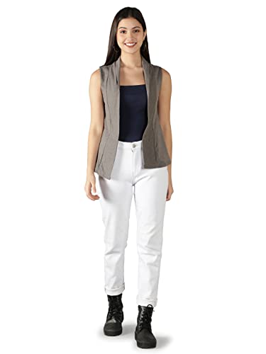 Image of NIMBLE Women's Open Front Sleeveless Cotton Short Shrugs | Modern Fashionable Cardigan for Casual & Formal Wear | Comfortable & Stylish Outerwear For Party