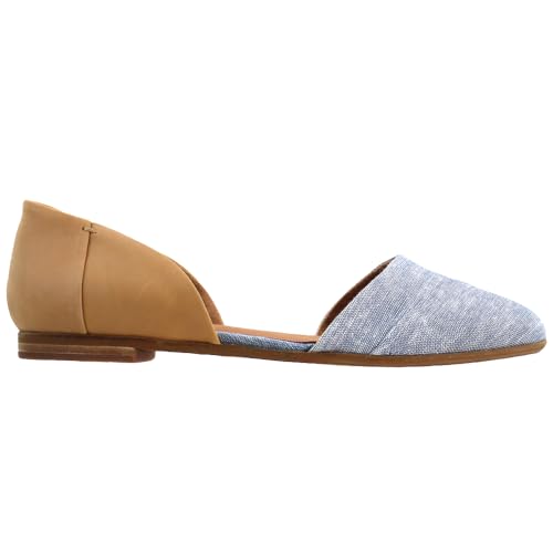 TOMS Womens Jutti Dorsay Slip On Flats - Blue - Size 5 B