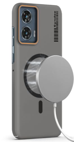 Image of Mr. Case Back Cover for Motorola Moto Edge 50 Fusion 5G Sleek Frosted Translucent Back Only Compatible with Wireless Magnetic Accessories | Anti-Scratch Shockproof Phone Case - Black