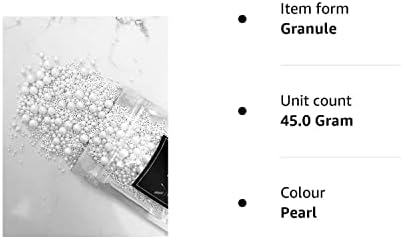 Edible Luxe Pearl Cake Sprinkles Luxury Mix 45g Cupcake Cake Decoration White Sprinkles Cake Sprinkles Mix