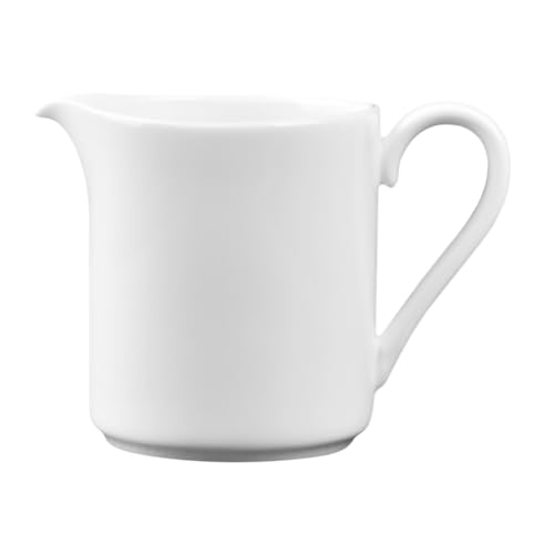 Sizikato White Porcelain Creamer Pitcher, 8 oz