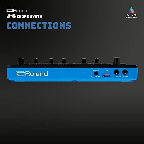 ROLAND AIRA Compact J-6 CHORD SYNTH | Portable song creation machine with professional Roland sound and features | JUNO-60 Synth Engine & Presets | Chord Sequencer | Effects,Black