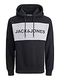 Jack & Jones Pull à capuche avec logo et colour blocking pour homme, XXXL