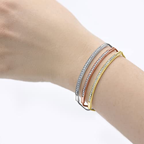 Riki Jewelry Tennis Bracelet For Women | Adjustable Stack Bracelet Set | Gold Plated Cubic Zirconia Bracelets #TOP2