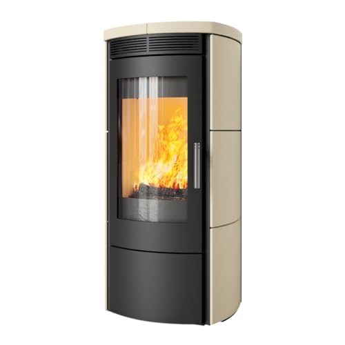 Kaminofen Hark 130 ECOplus 6 kW - Ofenkacheln: quarz-weiß - Korpus: graphit