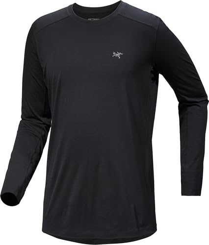 Arc'teryx Ionia Merino Wool Shirt LS Men's | Soft Merino-Blend Tee for Year-Round Adventure | Black, Large