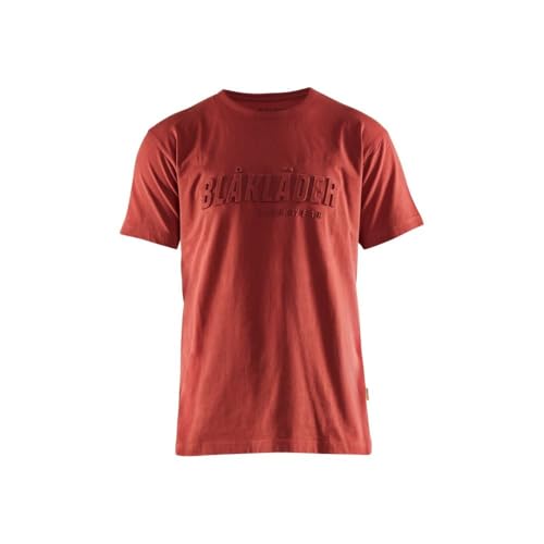 T-shirt Blaklader imprimé 3D L rouge brique en coton premium