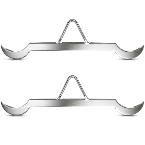 Zonon 2 Pcs Heavy Weight Gambrel 20.47 Inch Steel Bar with Hooks Supports up to 1200 Lbs Durable Game Hanging Hoist & Processing Tool for Deer, Elk and Large Game(Modern)