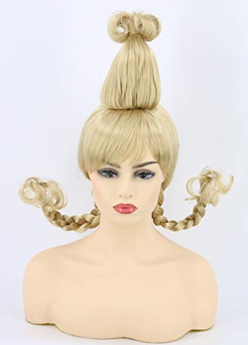 Topcosplay Womens Or Girls Blonde Braids Wigs Christmas Cosutme Funny Wigs #TOP4