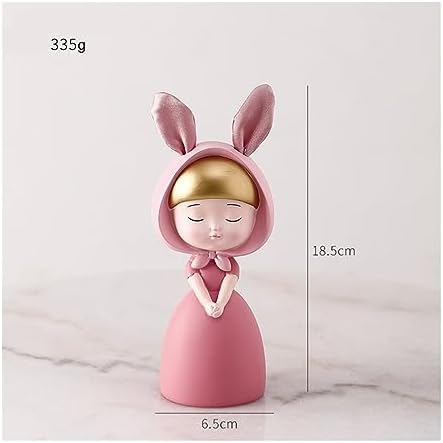 OZTERN desktop decor 2PC Crafts Decorations Bedroom Tabletops Home Decorations (Color : Pink, Size : L)