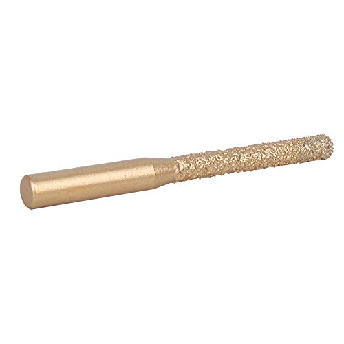 Granit-Fräser, Diamant-Fräser, Gelöteter Diamant-Profilrad-Fräser, Goldener Gerader Schaft für Quarzstein-Marmor-Nahtmesser(6.35*5*65mm)