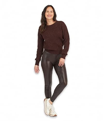 Spanx Damen Faux Leather Croc Shine Leggings Shapewear-Unterhose, Brown...
