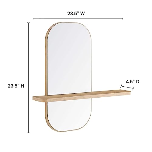 Modway EEI-6349-OAK Solstice Mirror, Oak thumb #4