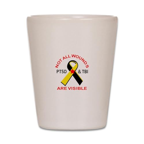 CafePress NOT ALL WOUNDS ARE VISIBLE Unique and Funny Shot Glass
