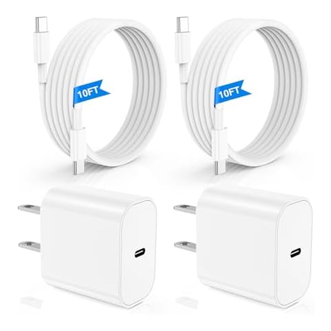 iPhone 16 15 Fast Charger 10ft, USB C Charging Block and Long Type C to C Cable Cord, iPad Wall Plug Power Adapter Cube Brick for Apple 16 Pro Max/16 Pro/15 Plus/15 Pro Max/12.9/11 inch/Air/Mini/4/5th Cover