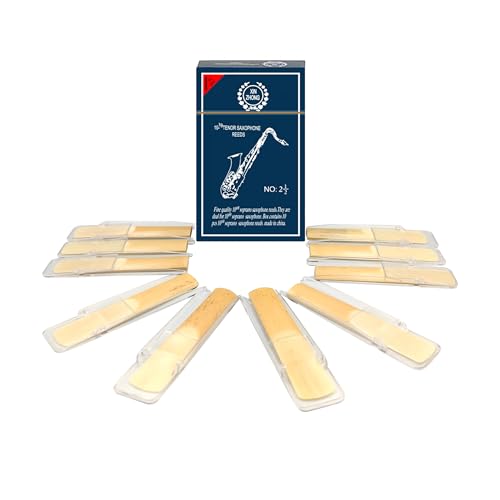 10PCS Tenor Saxophone Reeds for Tenor Sax (Strength 2.5)