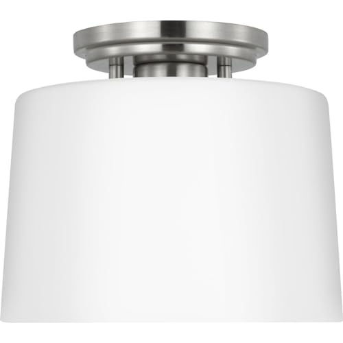 Progress Lighting P350260-009 Adley - 1 Light Flush Mount in Contemporary Style-7.37 Inches Tall and 8.62 Inches Wide, Finish Color: Brushed Nickel by Progress Lighting - Used condition - Image 5