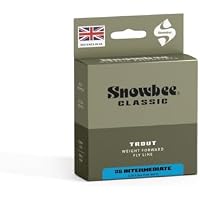 Snowbee Classic Intermediate Fly Line, Mid Blue, 90 ft, Sink Rate 1.75‑2.25 ips, WF5&ndash;WF8, Short Head Taper for Stillwater Loch & Reservoir Fishing