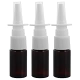 VILLCASE 10ml Nachfüllbare Nasensprayflaschen Satz 10 Kleine Braunglas Zerstäuber für Ätherische Öle und Parfums Handliche Nasenpflege Sprühflaschen für Unterwegs und Effektive