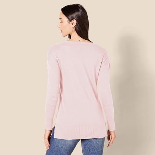 Image of Amazon Essentials Women's Lightweight V-Neck Tunic Sweater, Long Sleeve, Ribbed (Available in Plus Size)