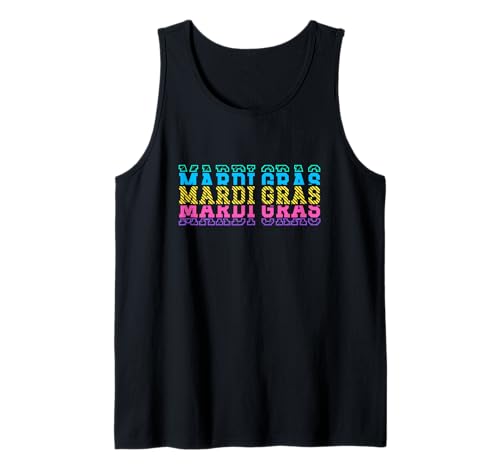 Mardi Gras - Disfraz retro de carnaval para amantes de Mardi Gras Camiseta sin Mangas