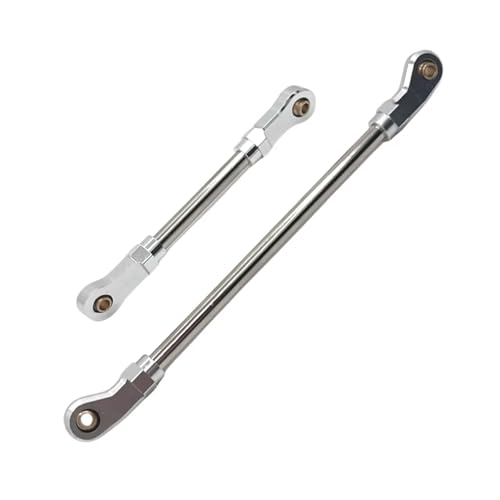 Rc Special Connecting Rod for WLtoys 104006 104010 104020 104026 Metal The Steering Rod and Servo Rod of The Front Axle RC Car Accessories Upgrades Replacement Use(Silver)