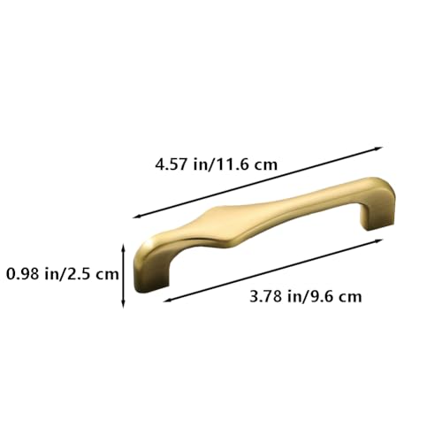Image of HAORUN 2PCS Zinc Alloy 96mm Modern Cabinet Pulls Brushed Gold Finish Durable Drawer Handles (Gold)
