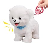 Compañero de relajación diaria: Fabricado con felpa de pelo corto, el robot perro proporciona un tacto delicado e hipoalergénico que lo convierte en un peluche reconfortante para uso diario y en un compañero de sueño suave y confiable, enriqueciendo las tardes tranquilas con su presencia calmante.