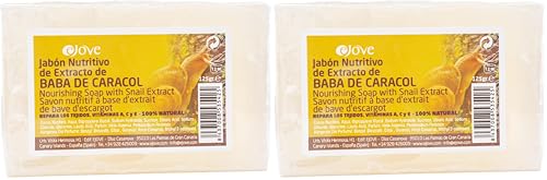 EJOVE, Limpiador facial - Jabon facial limpiador con baba de caracol natural - jabon facial para acne y puntos negros (Paquete de 2)