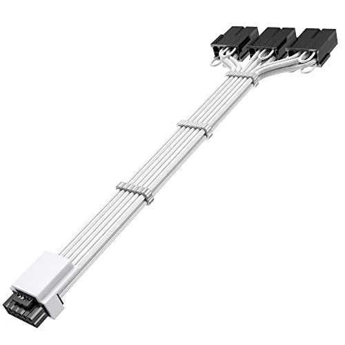 Adaptateur PCIE 5.0 12VHPWR AsiaHorse câble d'extension premium 16AWG 600W blanc