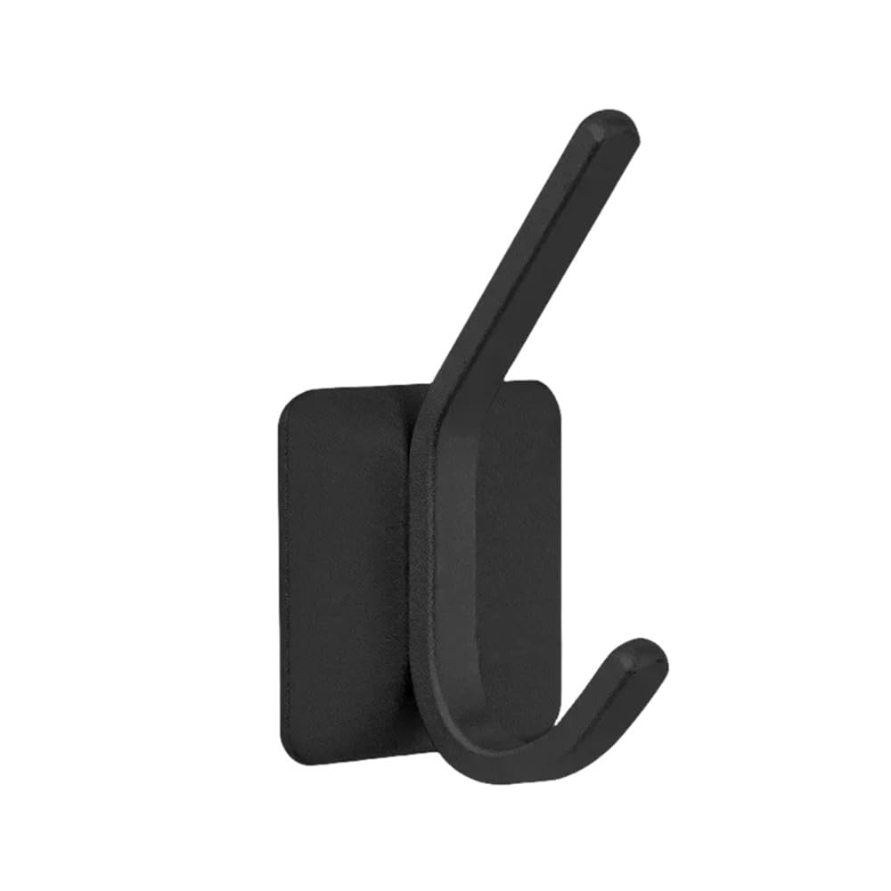 Lcanallyms Black-D Wall Hooks, Coat Hook Bathroom Hooks Self Adhesive Home Kitchen Wall Door Key Rack Towel Hanger Aluminum Robe Accessories,Gold,D(Black-D)