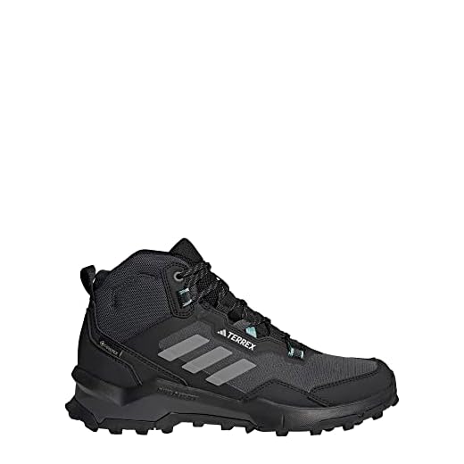 adidas Women's Terrex AX4 Mid Gore-Tex Sneaker, Black/Grey/Mint Ton, 10.5